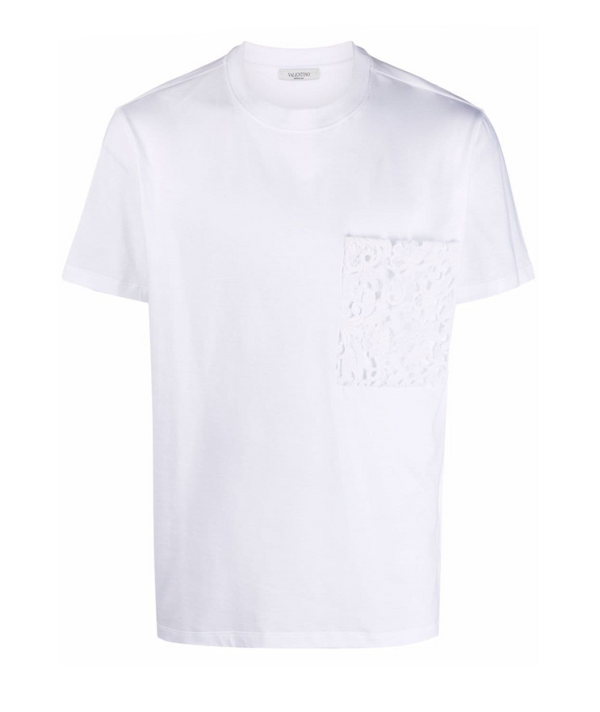 Valentino lace pouch pocket T-shirt