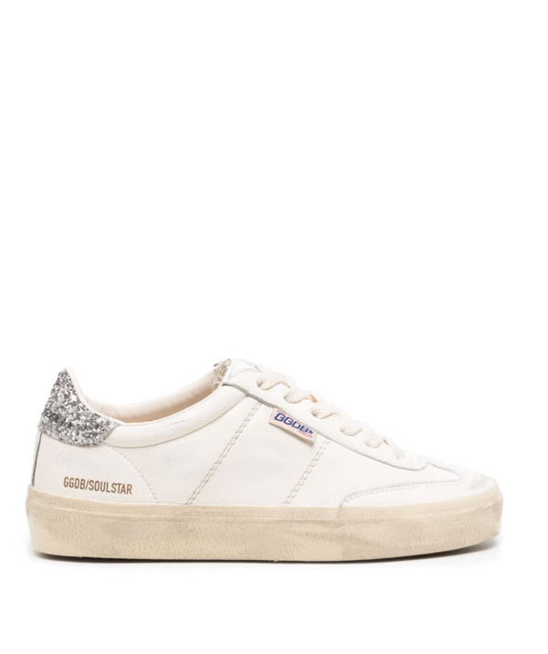 Golden Goose Soul Star distressed glittered sneakers