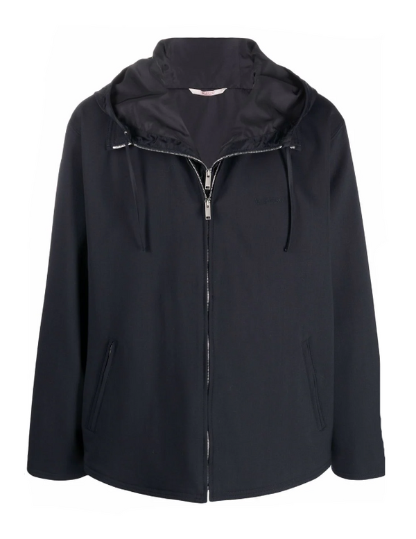 Valentino zip-up hooded jacket