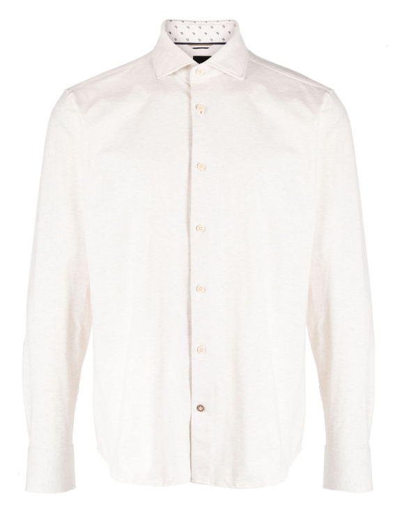 BOSS stretch-cotton twill shirt