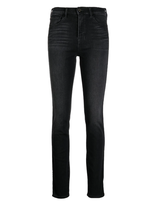 Emporio Armani logo-embroidered skinny jeans