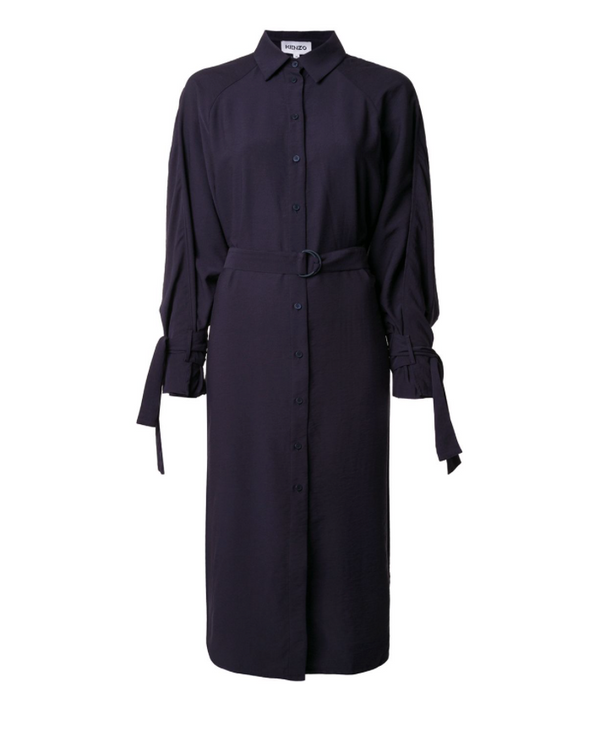 Kenzo belted shirt dress with cape detail