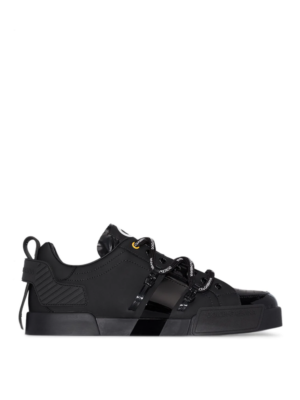 Dolce & Gabbana Portofino sneakers in calfskin and patent leather