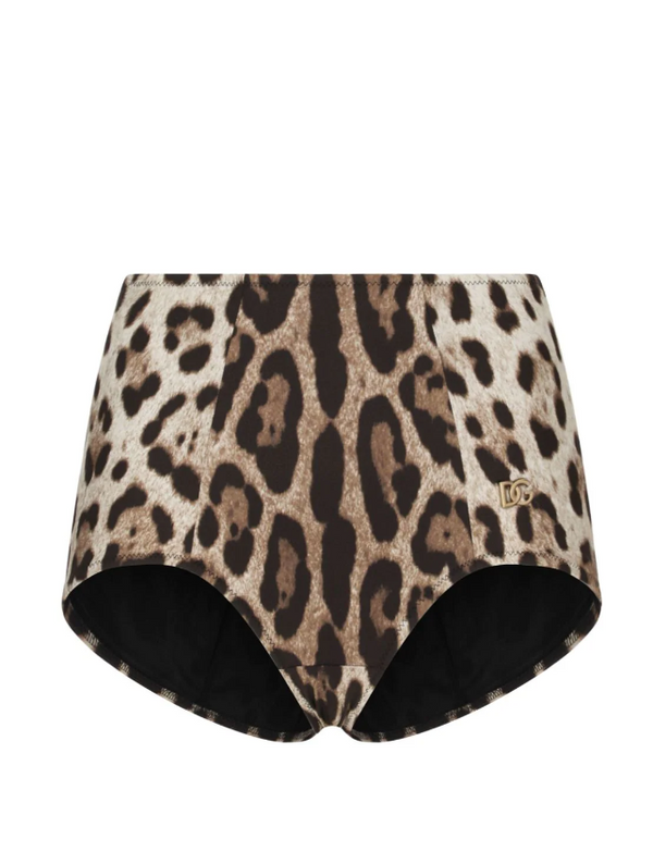 Dolce & Gabbana leopard-print high-waisted bikini bottom