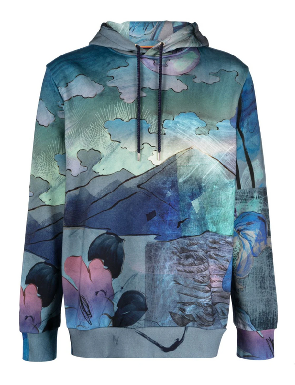 Paul Smith "Narcissus" graphic-print cotton hoodie