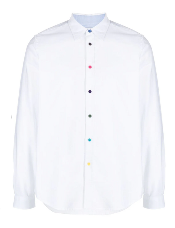 PS Paul Smith contrast-button organic cotton shirt