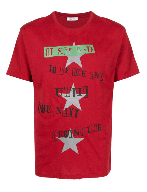 Valentino slogan-print cotton T-shirt