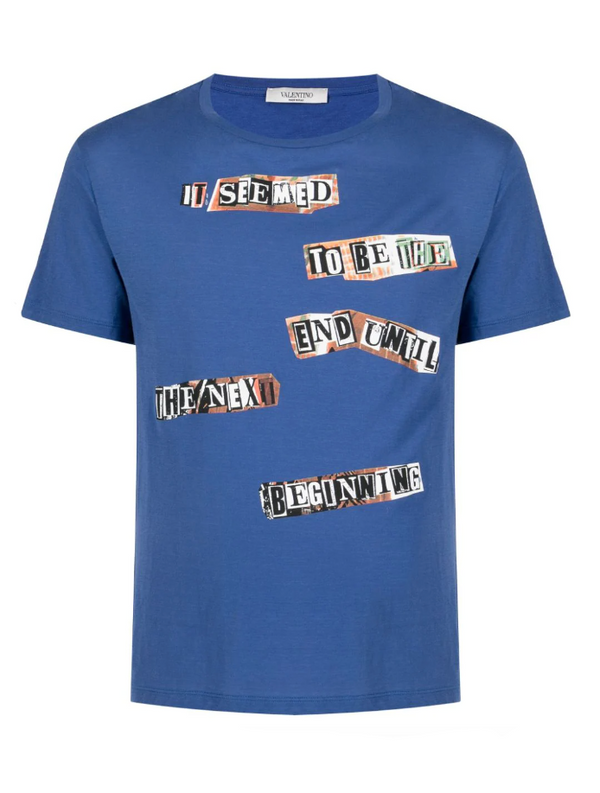 Valentino slogan-print cotton T-shirt