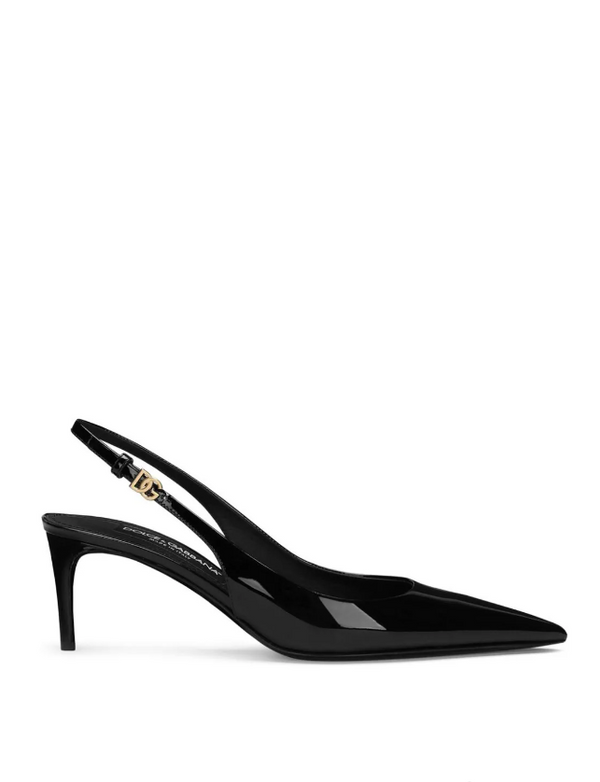 Dolce & Gabbana Patent leather slingbacks in black