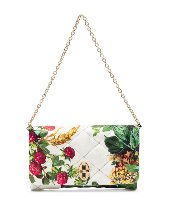 Dolce & Gabbana Fruit & floral print brocade clutch bag