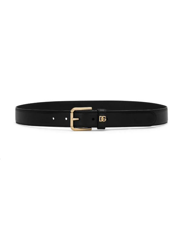 Dolce & Gabbana DG-plaque leather belt