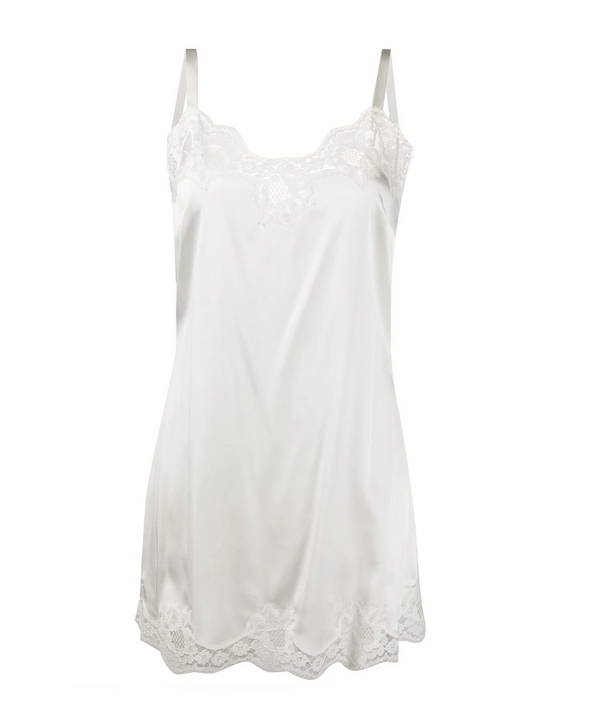 Dolce & Gabbana satin slip dress with lace detailing