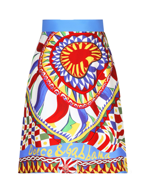 Dolce & Gabbana graphic-print mini skirt