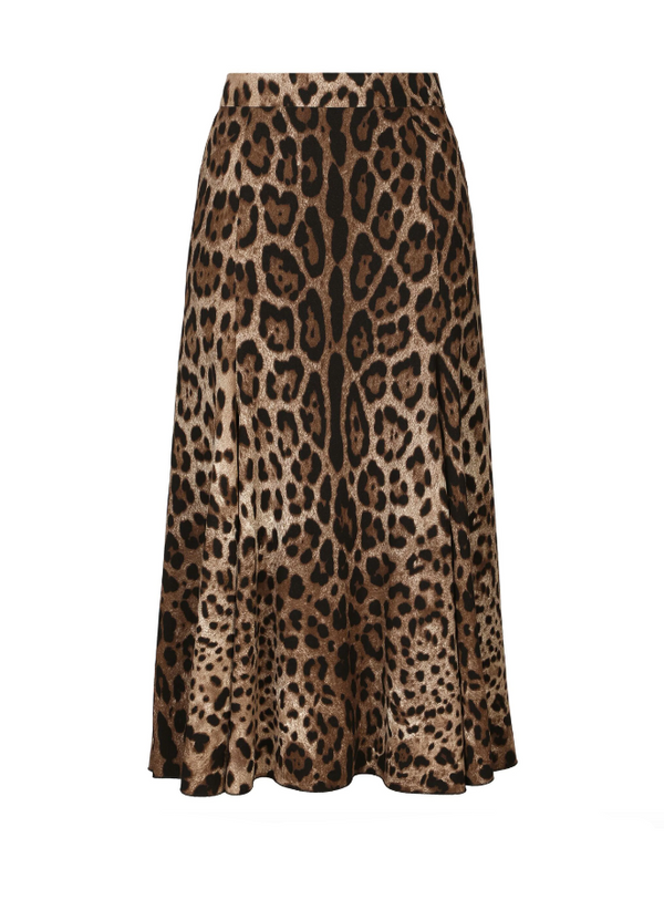 Dolce & Gabbana leopard-print high-waisted skirt