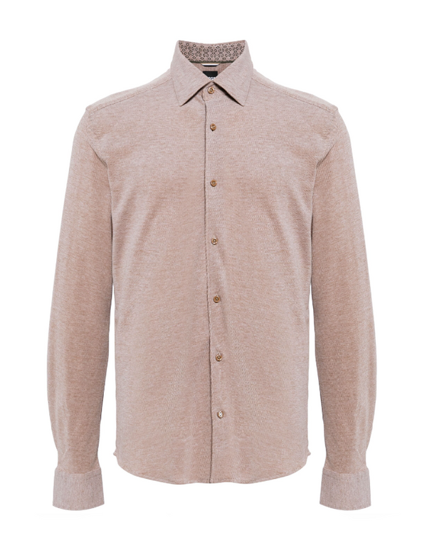 BOSS mélange-effect cotton shirt