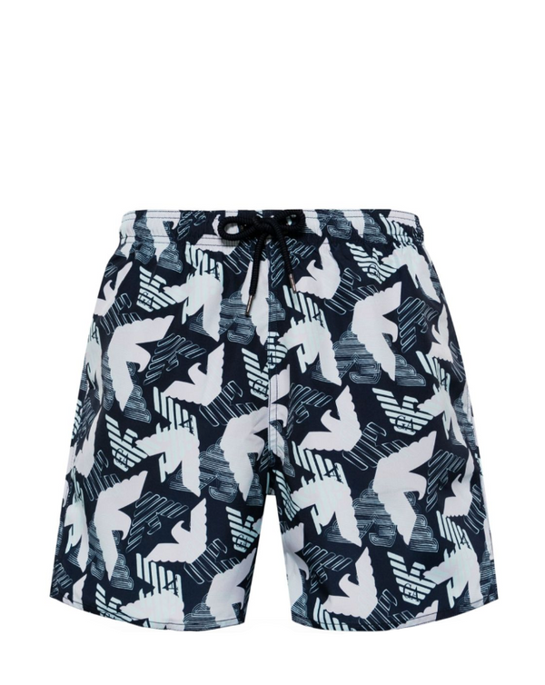 Emporio Armani swim trunks with eagles