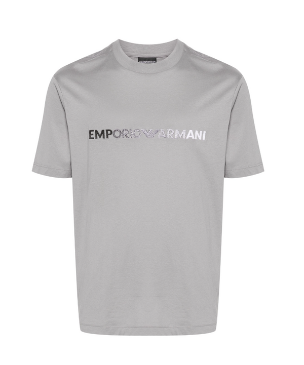 Emporio Armani logo-embroidered cotton T-shirt