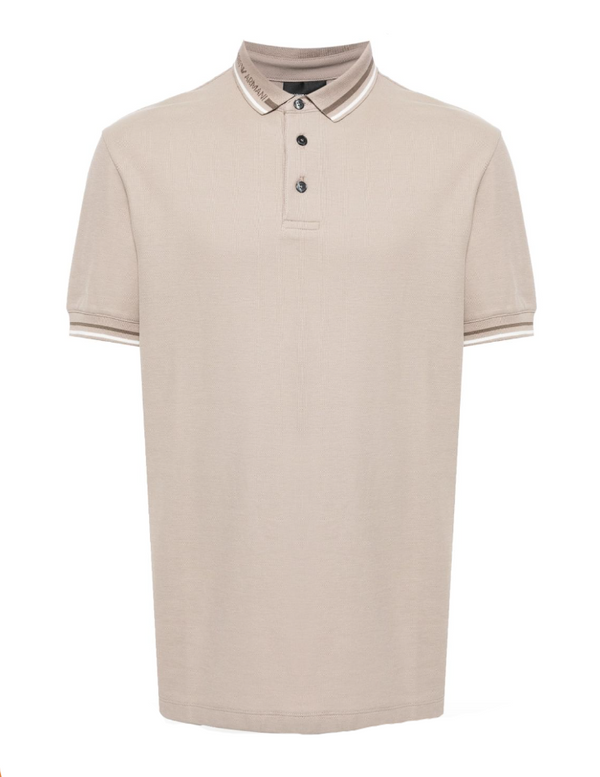 Emporio Armani contrasting-trim cotton polo shirt