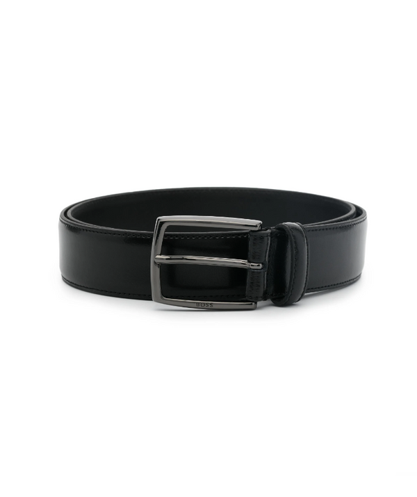 BOSS buckle-fastening leather belt