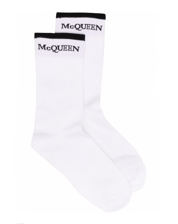 Alexander McQueen ribbed logo-intarsia socks