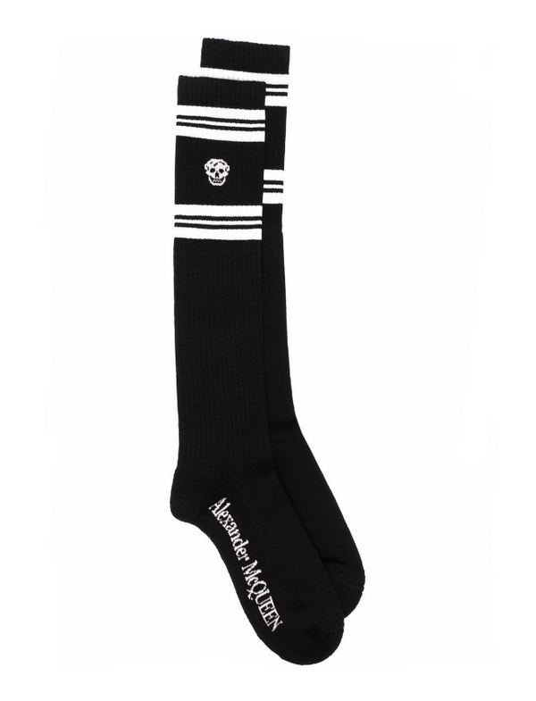 Alexander McQueen logo embroidered socks