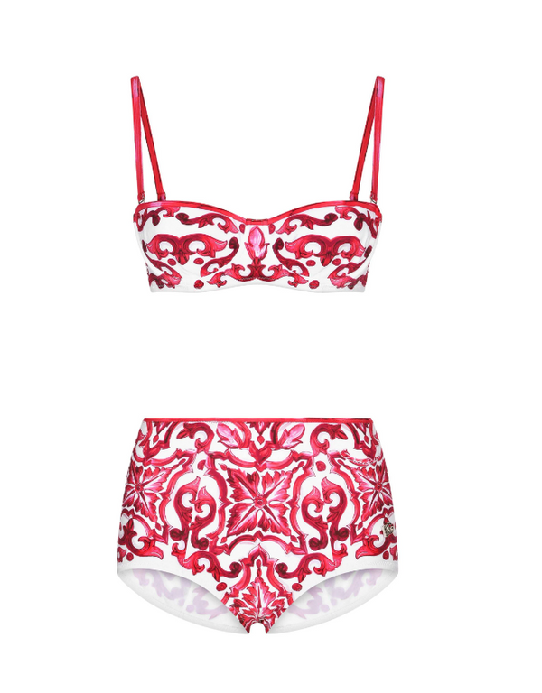 Dolce & Gabbana Maiolica-print bikini set