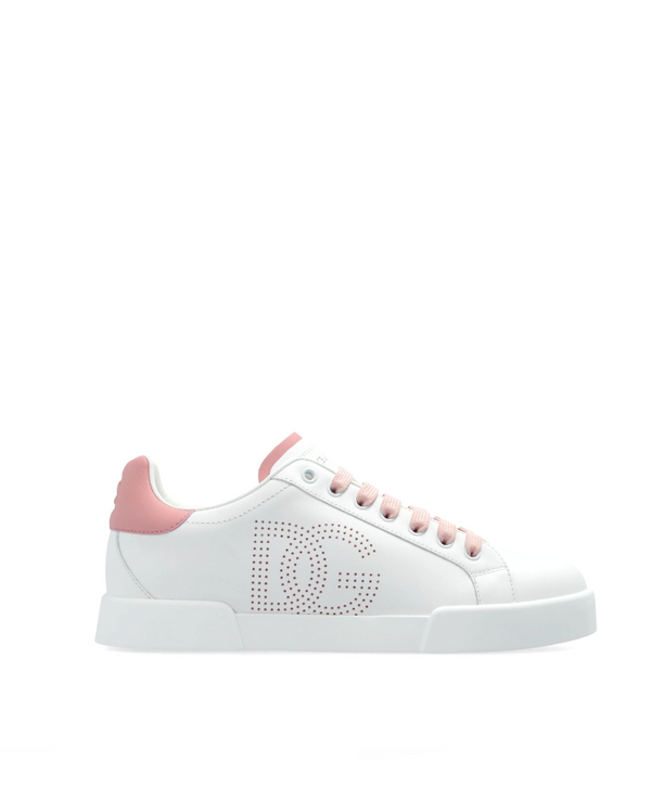 Dolce & Gabbana Portofino perforated-logo leather sneakers