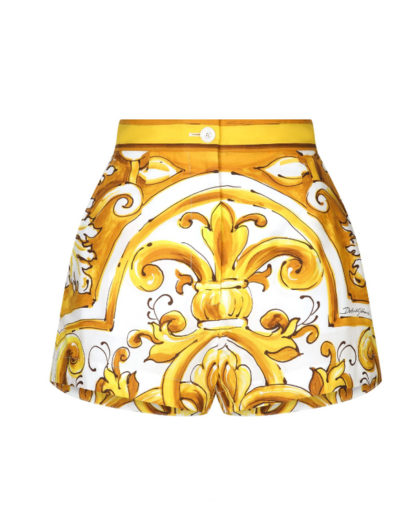 Dolce & Gabbana Majolica-print cotton shorts