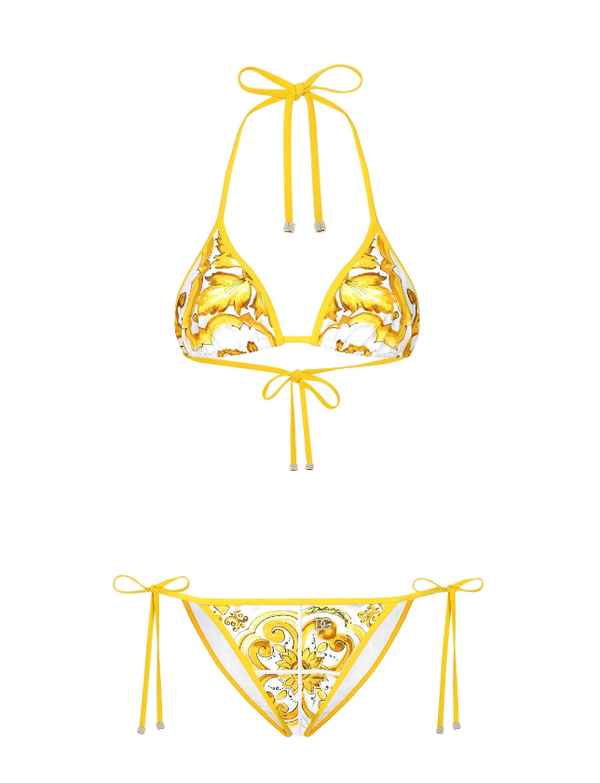 Dolce & Gabbana Majolica triangle bikini