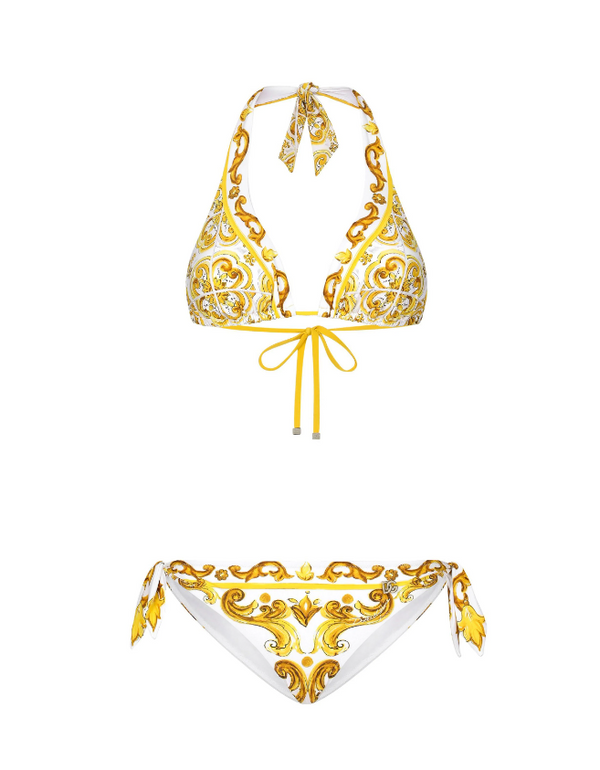 Dolce & Gabbana Majolica triangle bikini