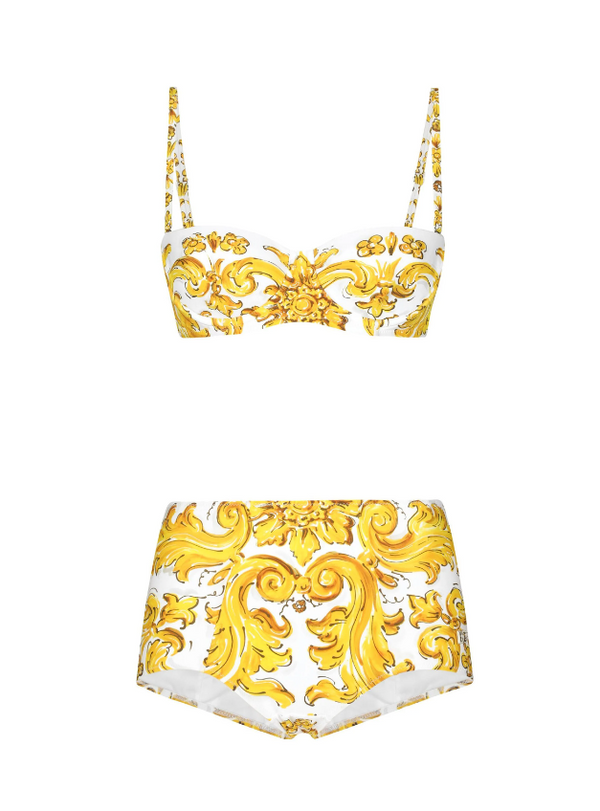 Dolce & Gabbana Maiolica-print bikini set