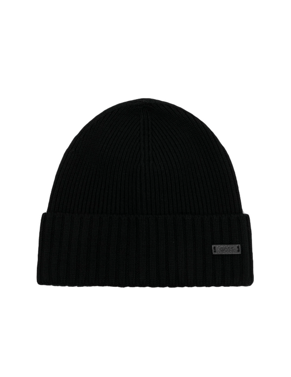 BOSS raschel-knit beanie in virgin wool