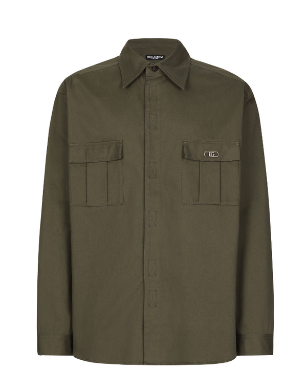 Dolce & Gabbana stretch cotton shirt with front pockets