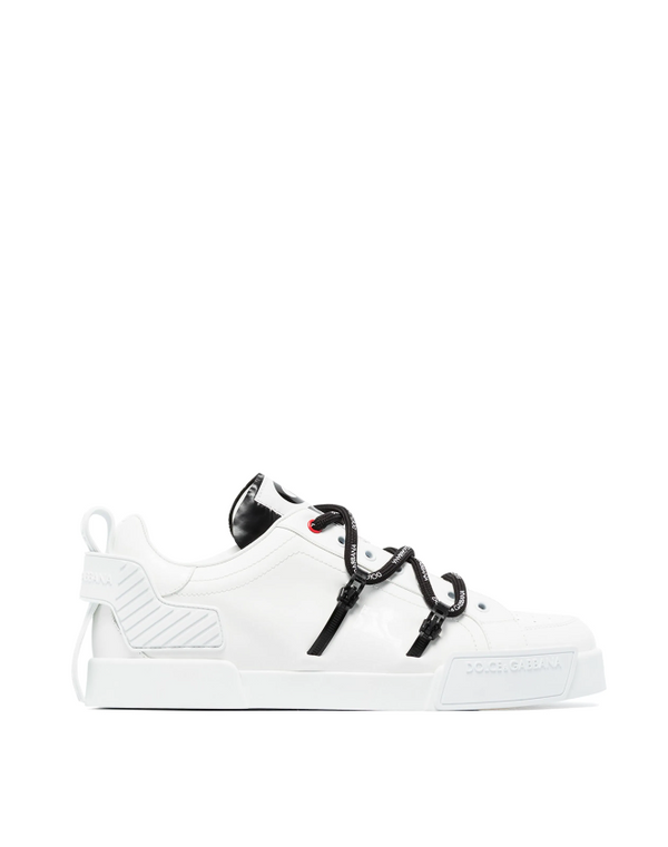 Dolce & Gabbana Portofino sneakers in calfskin and patent leather