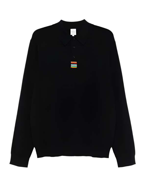 Paul Smith long sleeve knitted polo shirt