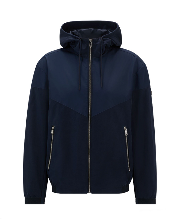 BOSS C-Cireno panelled hooded jacket