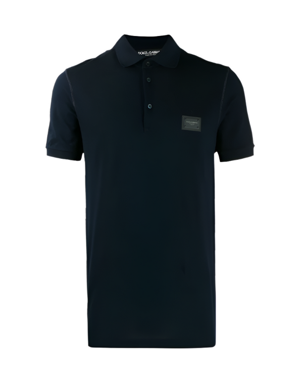 Dolce & Gabbana logo-tag piqué polo shirt