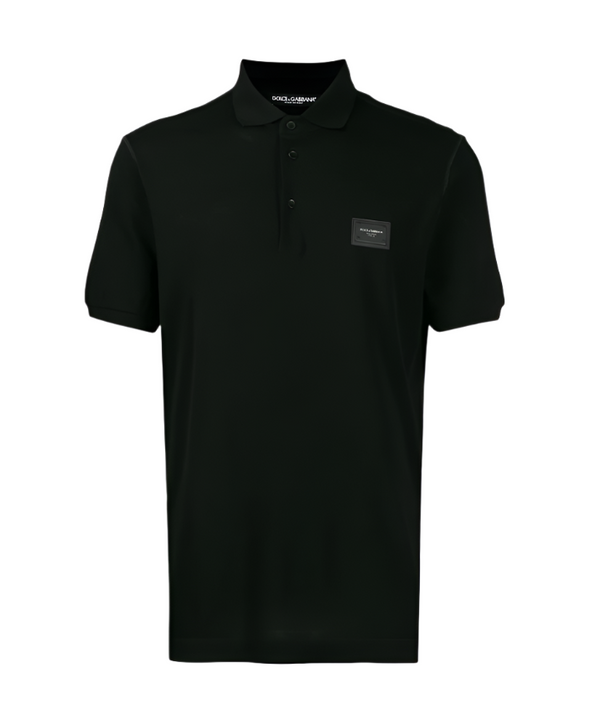 Dolce & Gabbana logo-tag piqué polo shirt