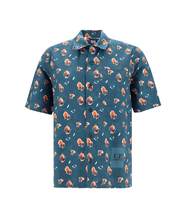 C.P. Company sponged-print cotton shirt