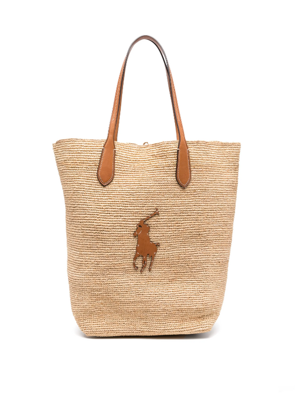 Polo Ralph Lauren big pony raffia large tote