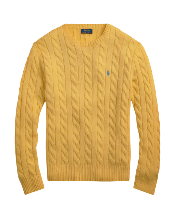 Polo Ralph Lauren logo-embroidered cable-knit jumper