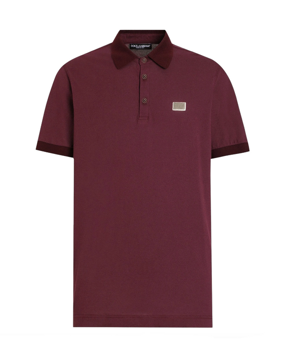 Dolce & Gabbana cotton polo-shirt with branded tag