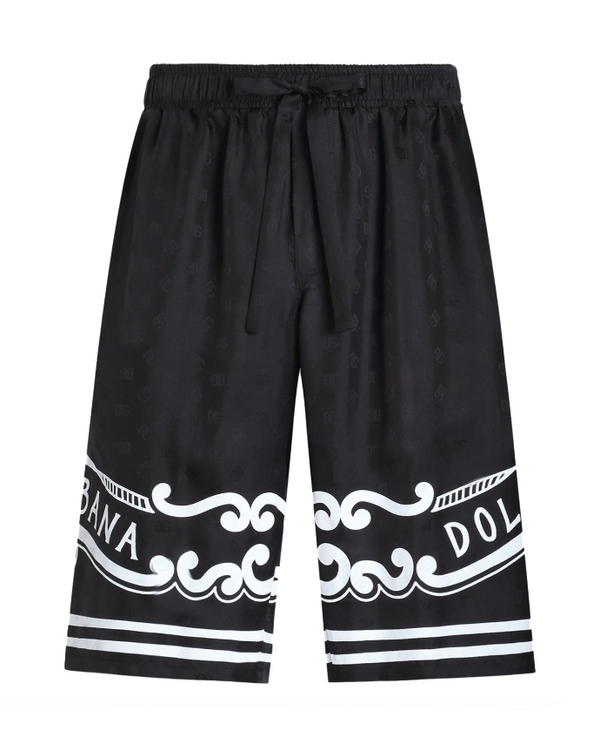 Dolce & Gabbana silk shorts with bandanna-print