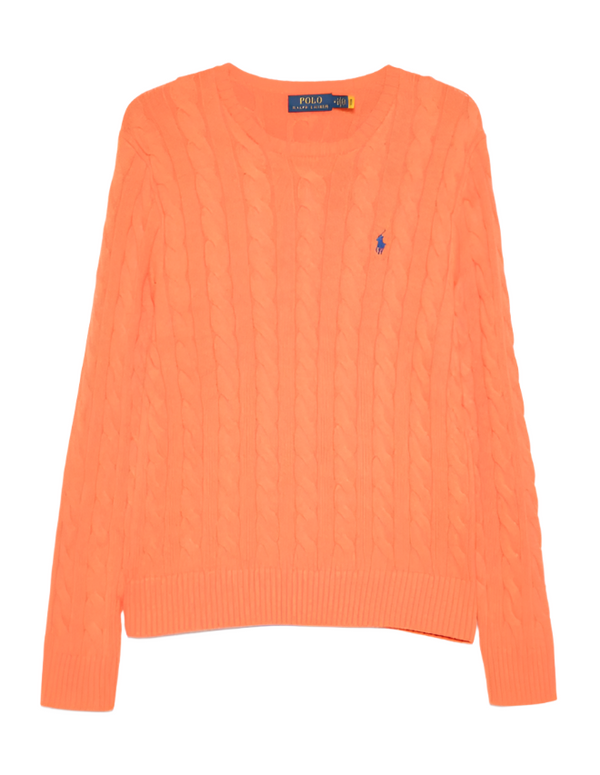 Polo Ralph Lauren logo-embroidered cable-knit jumper