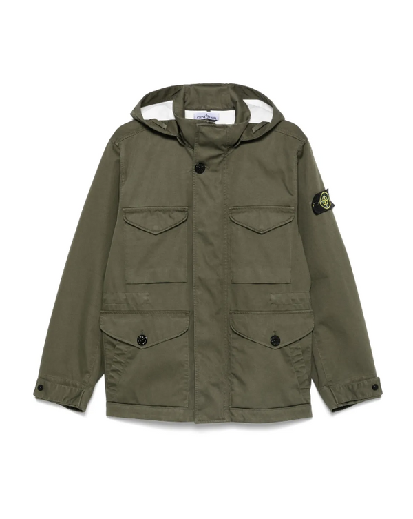 Stone Island windproof 3L organic cotton jacket