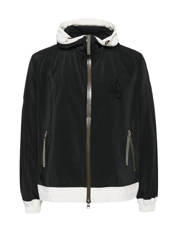 Alexander McQueen high-neck zip-up hooded jacket
