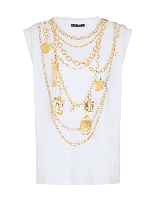 Balmain Chain-print vest