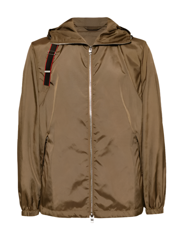 Alexander McQueen harness logo tape jacket