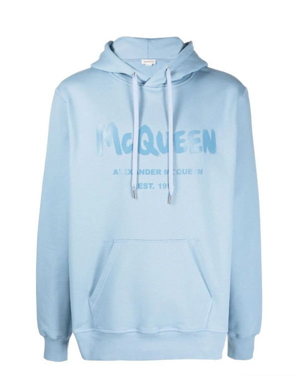 Alexander McQueen logo-print hooded sweatshirt
