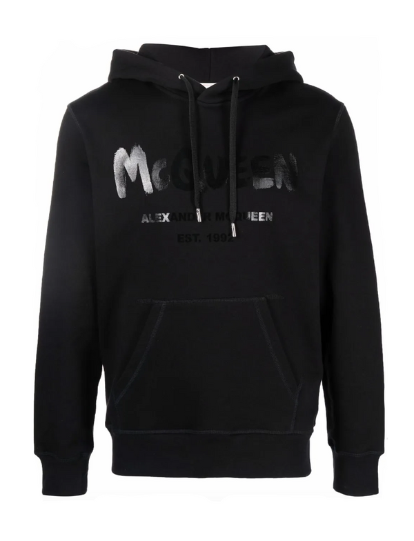 Alexander McQueen logo-print hooded sweatshirt